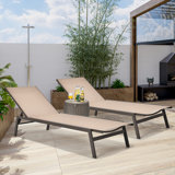 Nevitt Outdoor Metal Chaise Lounge Set