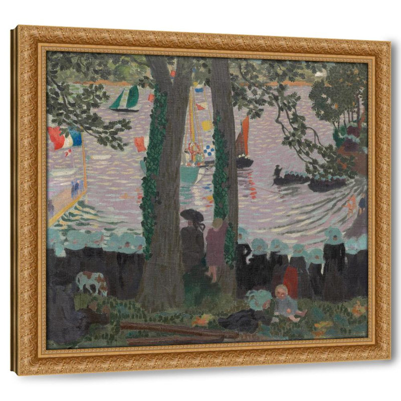 Bénédiction d'un voilier sur la rivière Belon (1899), H 15 po x l 16 po