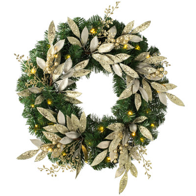 60 cm Lighted Mixed Assortment Artificial Wreath