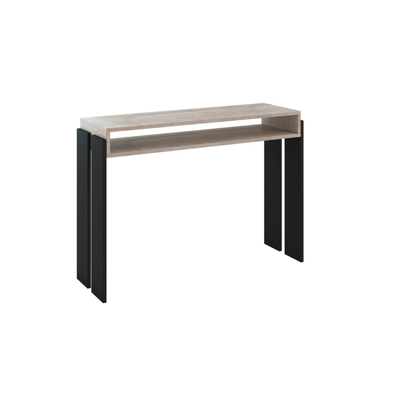 Rumba 110cm Console Table, Oak, Black