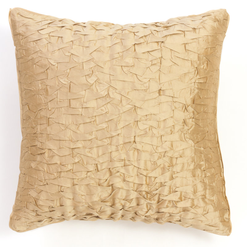 Giselle Silk Throw Pillow, Gold