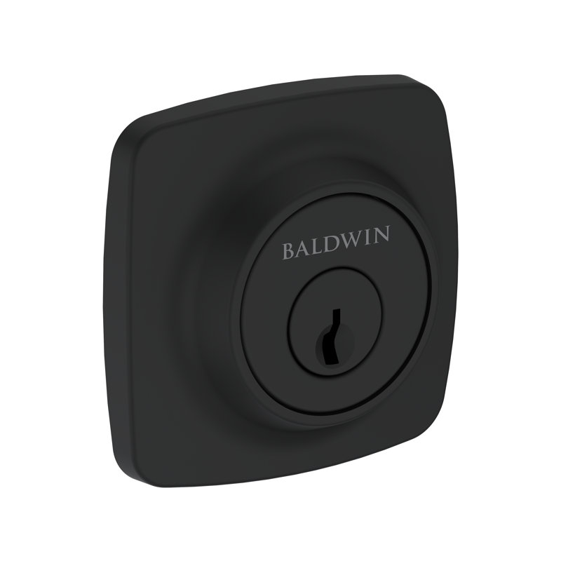 Soft Square Deadbolt Single Cylinder Deadbolt in Lifetime (PVD) Satin Brass, Matte Black
