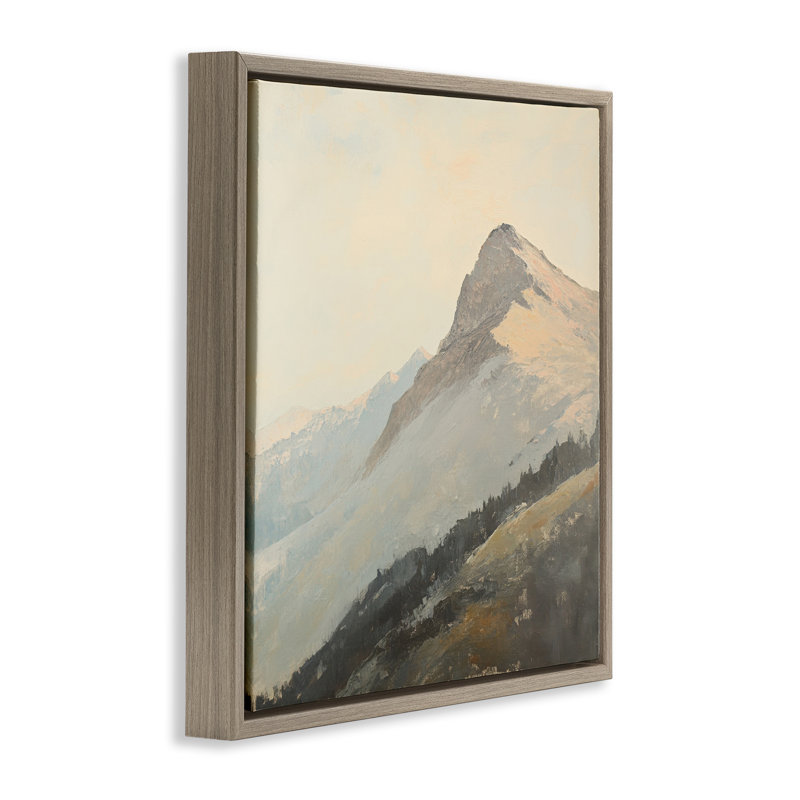 Cadre flottant Mountain Mountain Cliff Landscape, conception de Petal Prints Design, H 25 po x l 25 po
