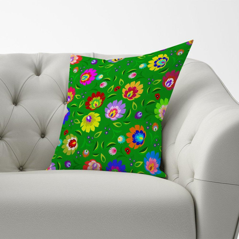 Olympia Polish Folk Floral Square Throw Cushion