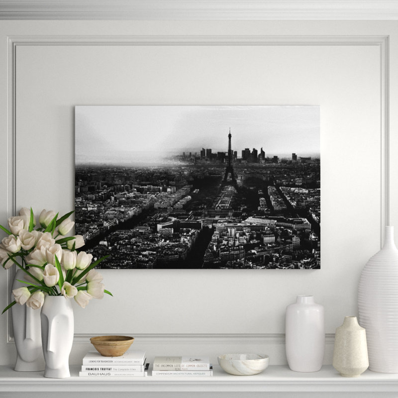 Skyline Of Paris Print by Sofia Fox, 30" H x 45" W x 1.5" D, Outdoor