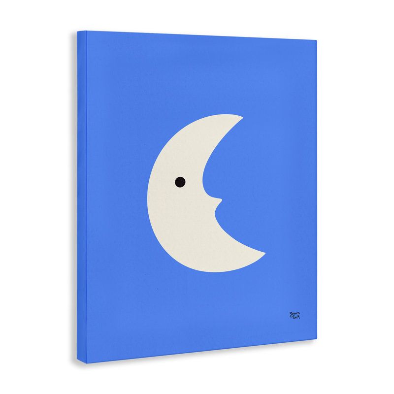 «Blue Crescent Moon Face» par Jessica Beck, H 40 po x l 30 po