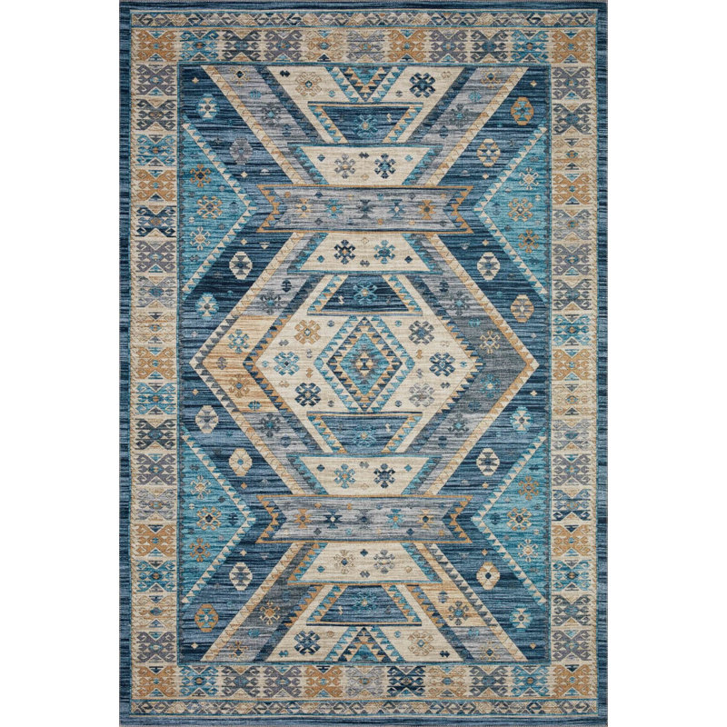 Ruthmarie Southwestern Indoor / Outdoor Rug, Rectangle 3'11" x 6'7"