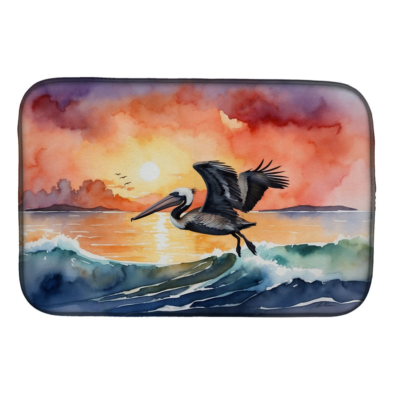 Pelican Fiery Sunset Dish Drying Mat