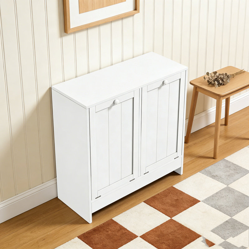 Hidden Laundry Hamper Cabinet