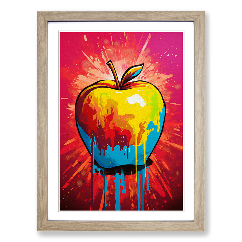 Single Picture Frame Print on Wood, 46cm H x 34cm W, Oak Framed