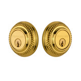 Nostalgic Warehouse Rope Rosette Double Cylinder Deadbolt