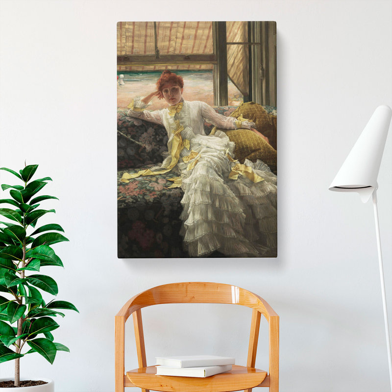 Lady at the Seaside by James Tissot - Wrapped Canvas, 60cm H x 40cm W x 3cm D