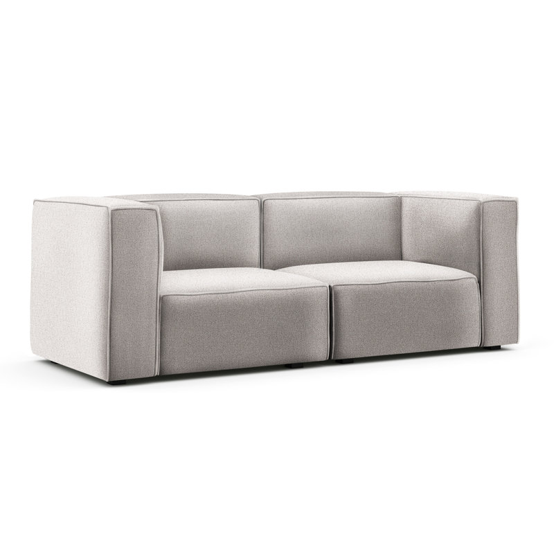 Shonnard Corduroy Small Modular Sofa, 2 Piece, Taupe Performance Boucle