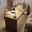 78.74" Wood colour L-Shaped Solid Wood Desks-107198186-107198187