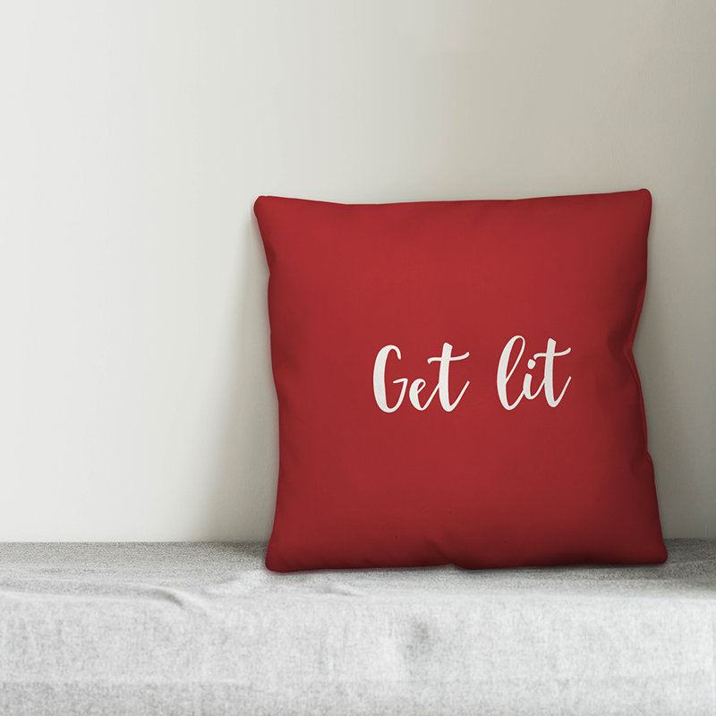  Coussin Get Lit, Rouge, Coussin décoratif