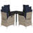 Vidaxl 5 Piece Patio Dining Set With Cushions Poly Rattan, Square Table