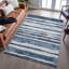 Premium Machine Washable Lyndhurst AMF1191 Stripes Rug-1974584854