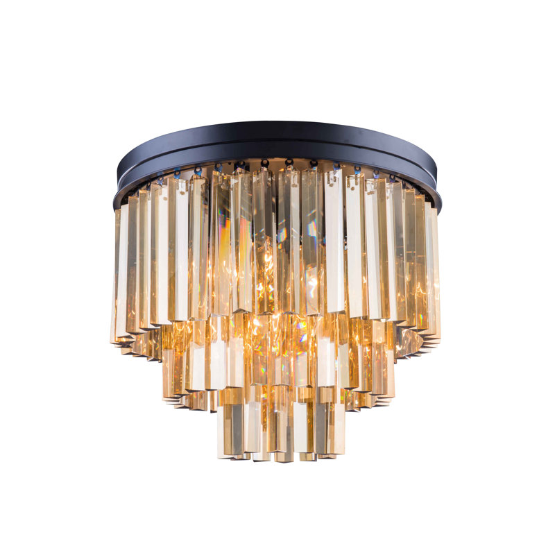 Yazmin Flush Mount, Matte Black