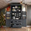 Très grand garde-manger autoportant de style shaker avec porte-bouteilles-95010097