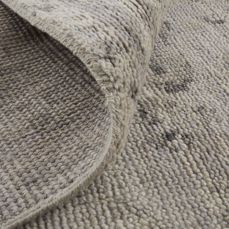 Wyman Transitional Abstract, Ivory/Gray Area Rug, Rectangle 9'6" x 13'6"