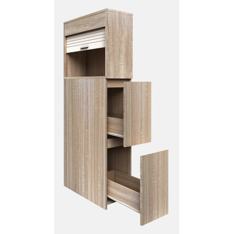 Anfernee Bathroom Cabinet, Brown oak