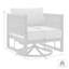 Chaise longue d'extérieur pivotante en aluminium noir avec coussins gris