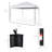Best Choice Products Easy Setup Pop Up Canopy W/ 1-Button Setup, Wheeled Case, 4 Weight Bags-99315093-99315080
