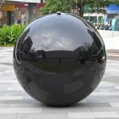 Abston 48" Inflatable Mirror Ball Giant Reusable Hanging Large Disco Balloon Decoration for Party Wedding Event Concerts Stage Decor Black