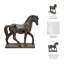 Sculpture de cheval pour objets décoratifs Hafssa - Statues et figurines modernes pour décorations de salon, de tablette, de cuisine ou de bureau - 16 po, brun