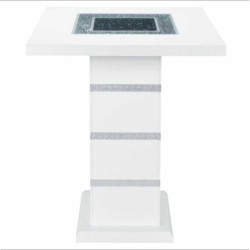 TABLE DE BAR ARIYA BLANC, Blanc, H 38 po x L 63 po x l 42 po