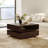 31.51'' Mid Century Modern Wood Coffee Table, Square Rotatable Coffee Table with Open Drawers