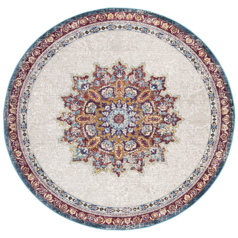Bruckmann Performance Oriental Rug, Round 6'5"