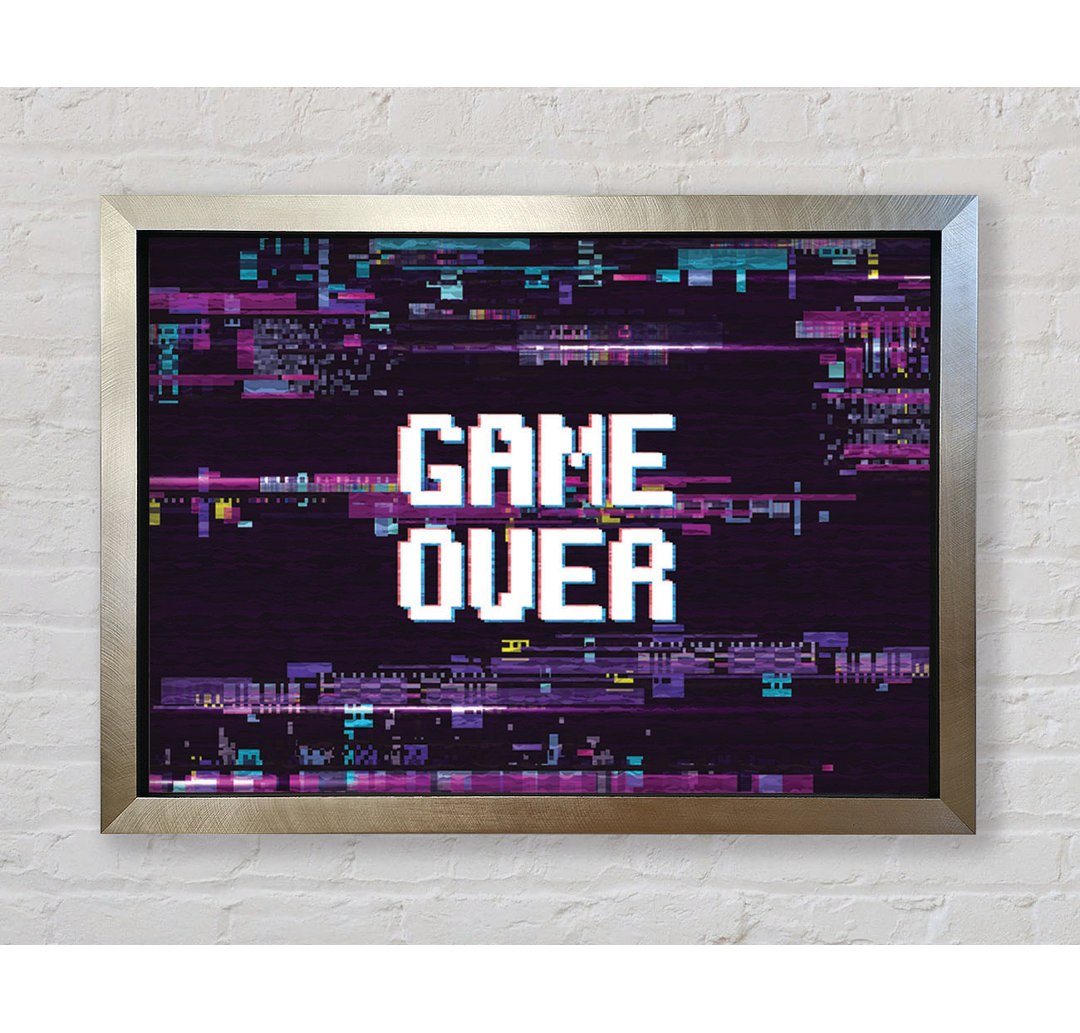 Game Over - Einzelner Bilderrahmen Kunstdrucke