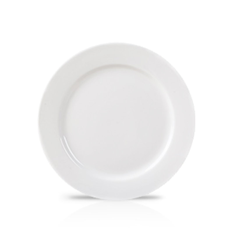 Assiette plate 12 po - Assiette en porcelaine blanc perle pour les plats principaux, salades et hors-d'œuvre