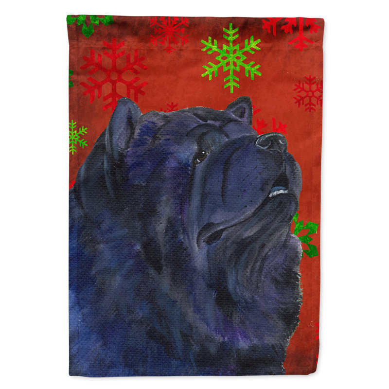 Drapeau rouge et vert Vart, Chow-chow (noir)