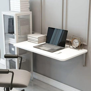 Wall-Mounted Foldable Table - 28.3" x 17.7" Space-Saving Desk for Kitchen, Balcony, or Office