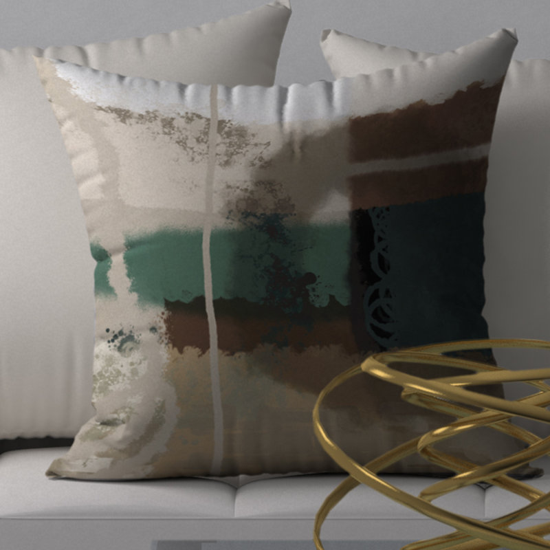 Abstract Reversible Throw Pillow, 20" x 20"