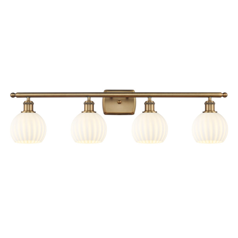 Berghoff 4 - Light Dimmable Vanity Light, Brushed Brass