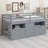Loft Bed With 4 Drawers, Underneath Cabinet And Shelves-236225785