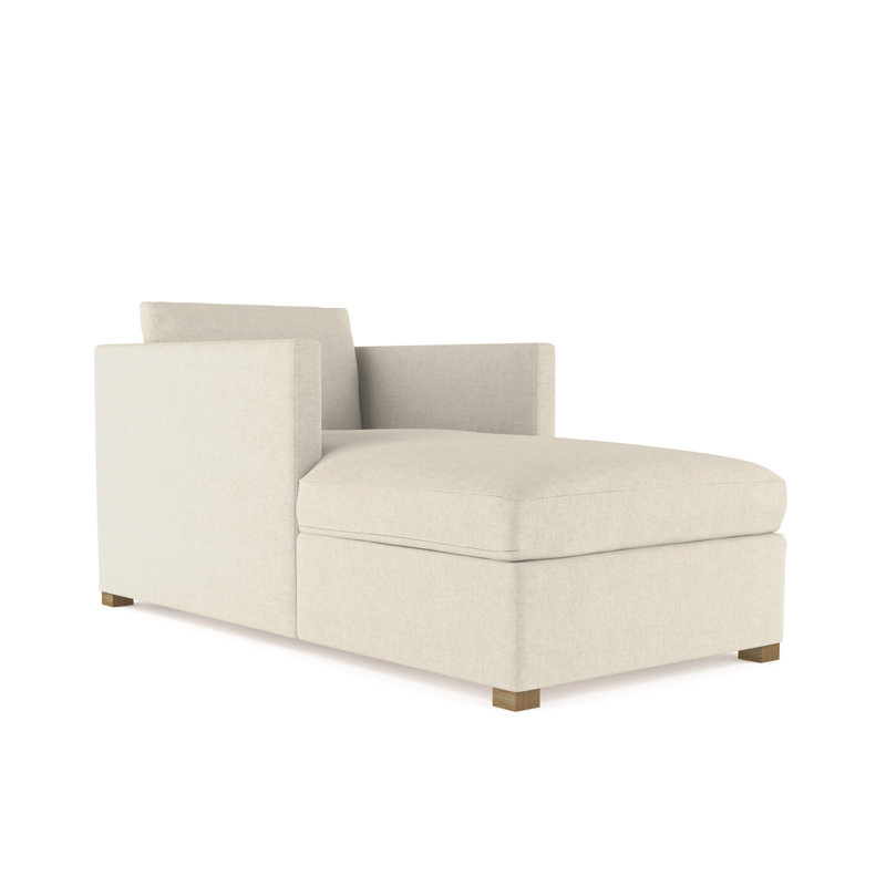 Chaise longue Madison, Naturel, Cuir rétro chocolat