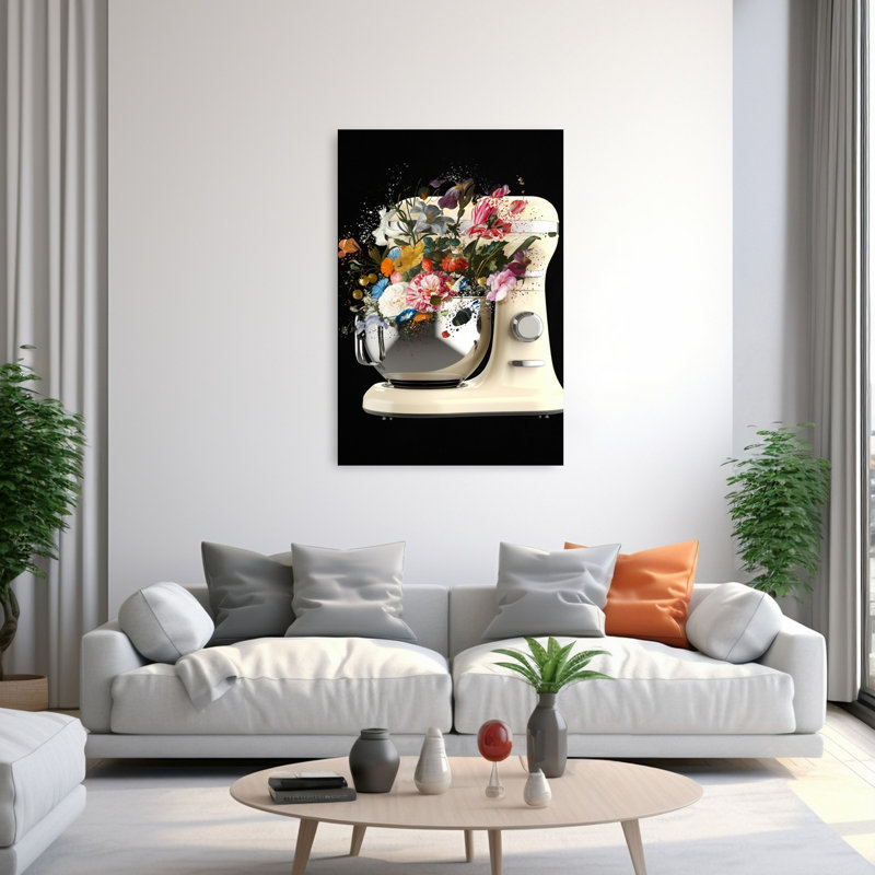 Creative Floral Mixer Abstract Colorful Modern Flower Wall Art Print, 152.4cm H x 101.6cm W