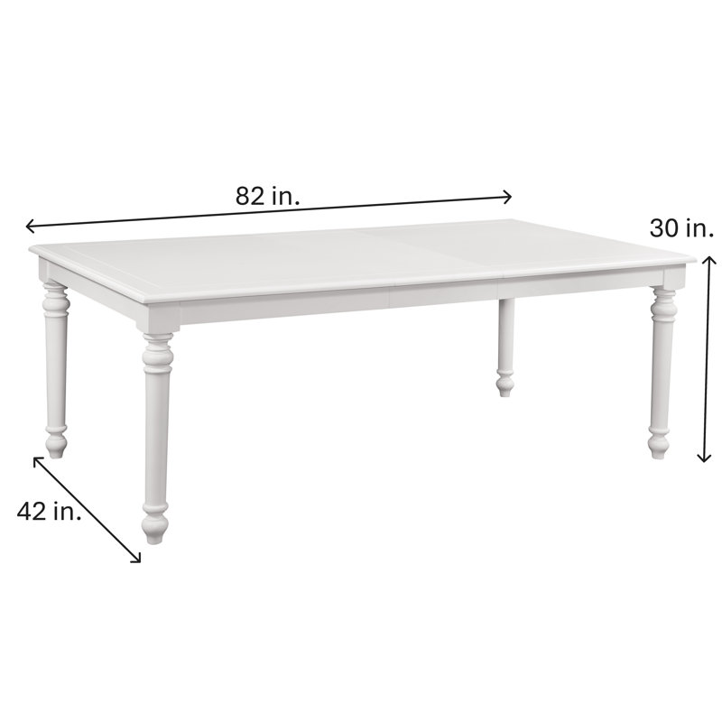 Jerseyville Extendable Rectangular with Solid Wood Base Dining Table