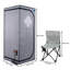 Tente portative de spa portable à infrarouge pleine grandeur avec panneaux chauffants, repose-pieds, contrôleur, chaise pliable et lecture. Installation facile. . 29,24 po dans une installation simple. 65,2 po de hauteur