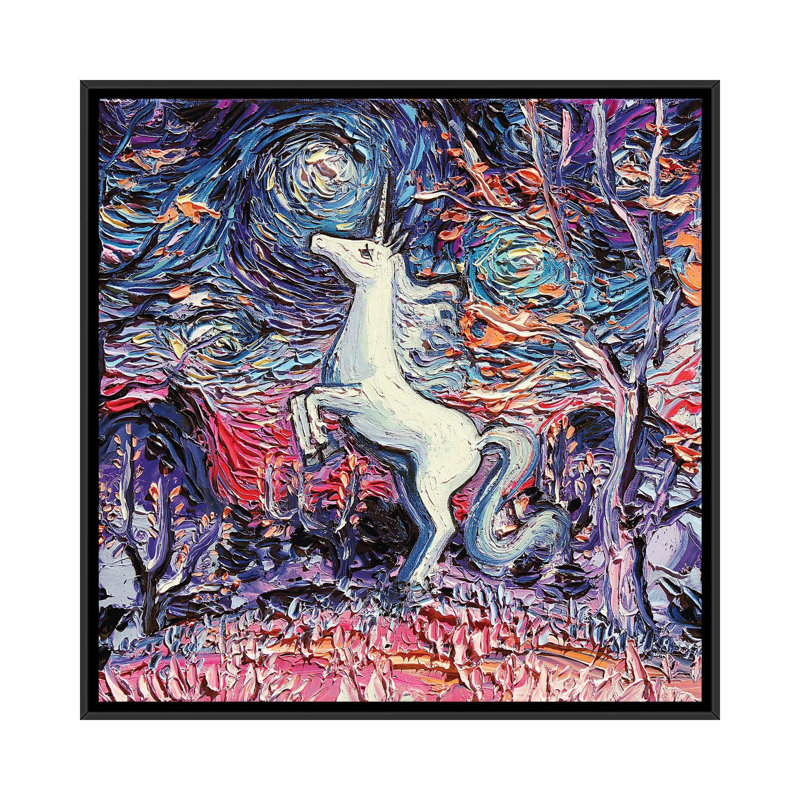« I’m Alive » par AJA trier, reproduction d’art, H 12 po x l 12 po x P 1,5 po, Toile avec cadre noir, Pas de tapis