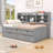 Shavada Twin Size Wooden Daybed with Built-in Bookshelves,Storage Drawers and Twin Trundle-1115464130