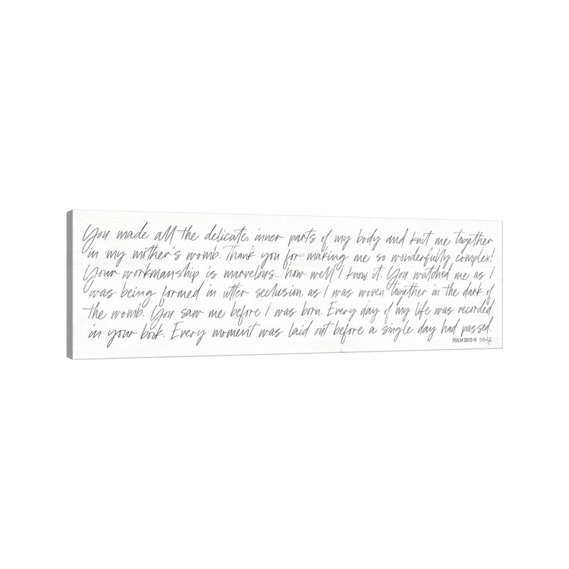 Psalm 139 by Marla Rae - Wrapped Canvas Panoramic Gallery-Wrapped Canvas Giclée, 30.48 cm H x 91.44 cm W x 1.91 cm D