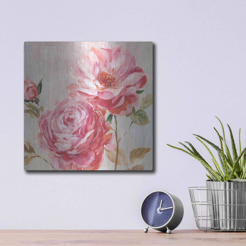 Art mural en métal Winston Porter «Petal Paint 2» par Karen Smith, H 12 po x l 12 po