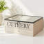 Wood Rectangle Utensil Storage Set
