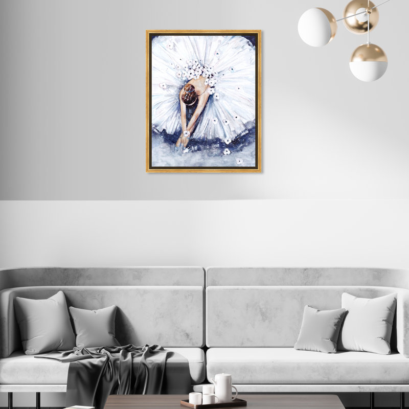" Doll Memories - Ballerina " Painting Print, Gold Framed, 20" H x 17" W