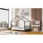Lit plateforme simple en métal, noir-314324577